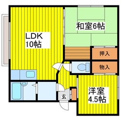 東区役所前駅 徒歩5分 2階の物件間取画像